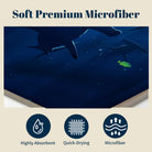 Realistic Ocean Beach Towel Deep Sea Life Quick Dry Microfiber Summer Gift