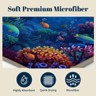 Realistic Ocean Beach Towel Deep Sea Life Quick Dry Microfiber Summer Gift