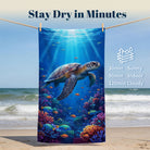 Realistic Ocean Beach Towel Deep Sea Life Quick Dry Microfiber Summer Gift