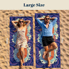 Boho Swirl Ocean Life Beach Towel Quick Dry Microfiber Summer Vacation Gift