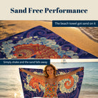 Boho Swirl Ocean Life Beach Towel Quick Dry Microfiber Summer Vacation Gift