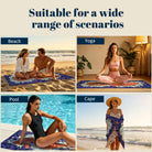 Boho Swirl Ocean Life Beach Towel Quick Dry Microfiber Summer Vacation Gift