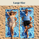 Boho Swirl Ocean Life Beach Towel Quick Dry Microfiber Summer Vacation Gift