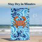 Boho Swirl Ocean Life Beach Towel Quick Dry Microfiber Summer Vacation Gift