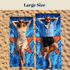 Boho Swirl Ocean Life Beach Towel Quick Dry Microfiber Summer Vacation Gift
