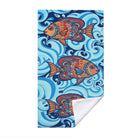 Boho Swirl Ocean Life Beach Towel Quick Dry Microfiber Summer Vacation Gift