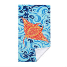Boho Swirl Ocean Life Beach Towel Quick Dry Microfiber Summer Vacation Gift