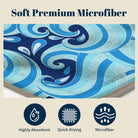Boho Swirl Ocean Life Beach Towel Quick Dry Microfiber Summer Vacation Gift