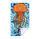 Boho Swirl Ocean Life Beach Towel Quick Dry Microfiber Summer Vacation Gift