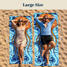Boho Swirl Ocean Life Beach Towel Quick Dry Microfiber Summer Vacation Gift