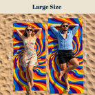 Abstract Psychedelic Beach Towel Quick Dry Microfiber Summer Vacation Gift