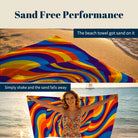 Abstract Psychedelic Beach Towel Quick Dry Microfiber Summer Vacation Gift