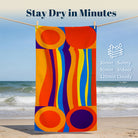 Abstract Psychedelic Beach Towel Quick Dry Microfiber Summer Vacation Gift