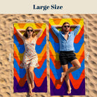 Abstract Psychedelic Beach Towel Quick Dry Microfiber Summer Vacation Gift