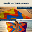 Abstract Psychedelic Beach Towel Quick Dry Microfiber Summer Vacation Gift