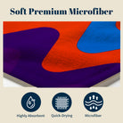 Abstract Psychedelic Beach Towel Quick Dry Microfiber Summer Vacation Gift
