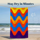 Abstract Psychedelic Beach Towel Quick Dry Microfiber Summer Vacation Gift