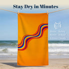 Abstract Psychedelic Beach Towel Quick Dry Microfiber Summer Vacation Gift