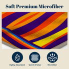 Abstract Psychedelic Beach Towel Quick Dry Microfiber Summer Vacation Gift