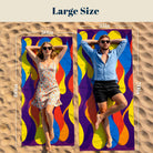Abstract Psychedelic Beach Towel Quick Dry Microfiber Summer Vacation Gift