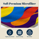Abstract Psychedelic Beach Towel Quick Dry Microfiber Summer Vacation Gift