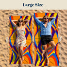 Abstract Psychedelic Beach Towel Quick Dry Microfiber Summer Vacation Gift