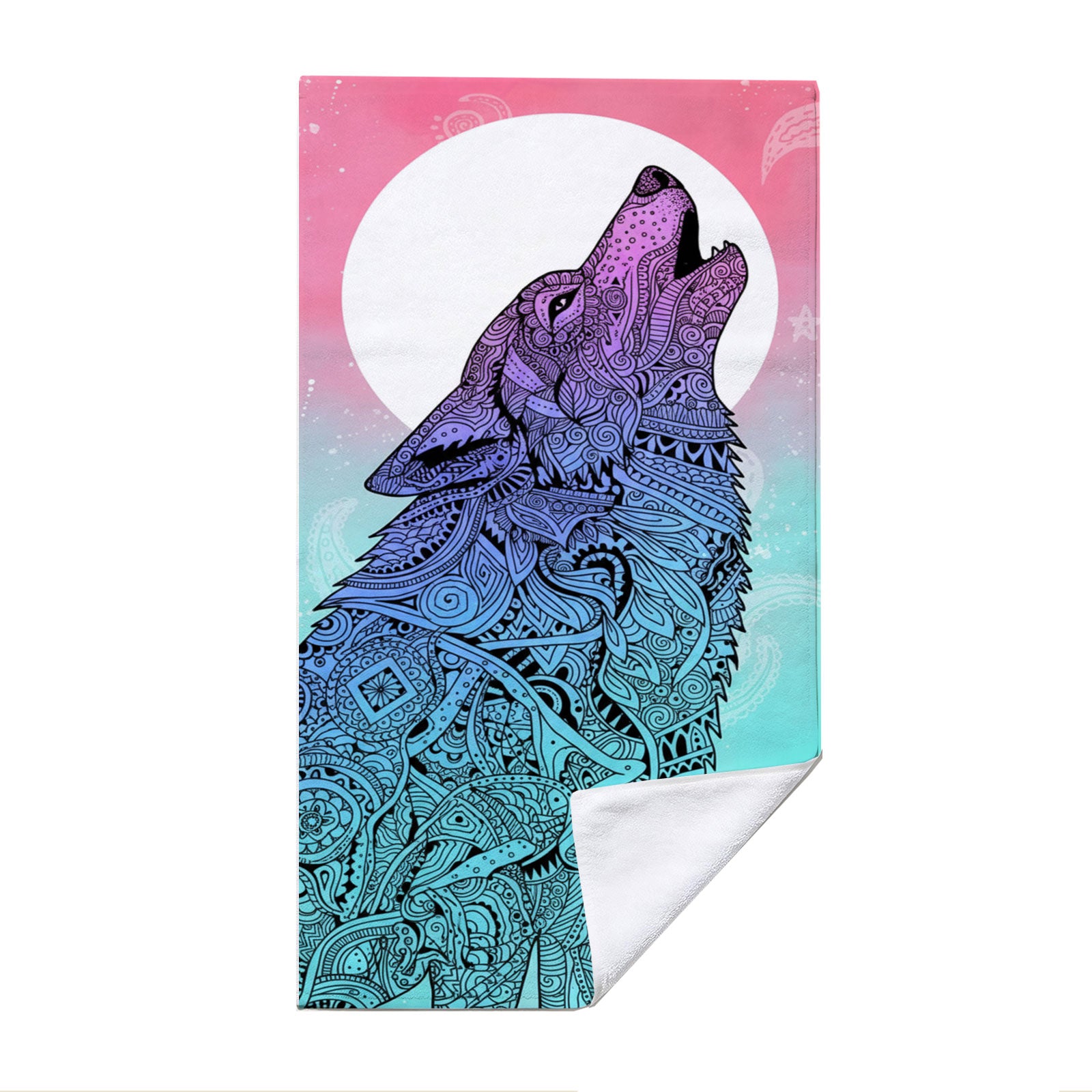 Mandala Animal Beach Towel Boho Watercolor Quick Dry Summer Vacation Gift