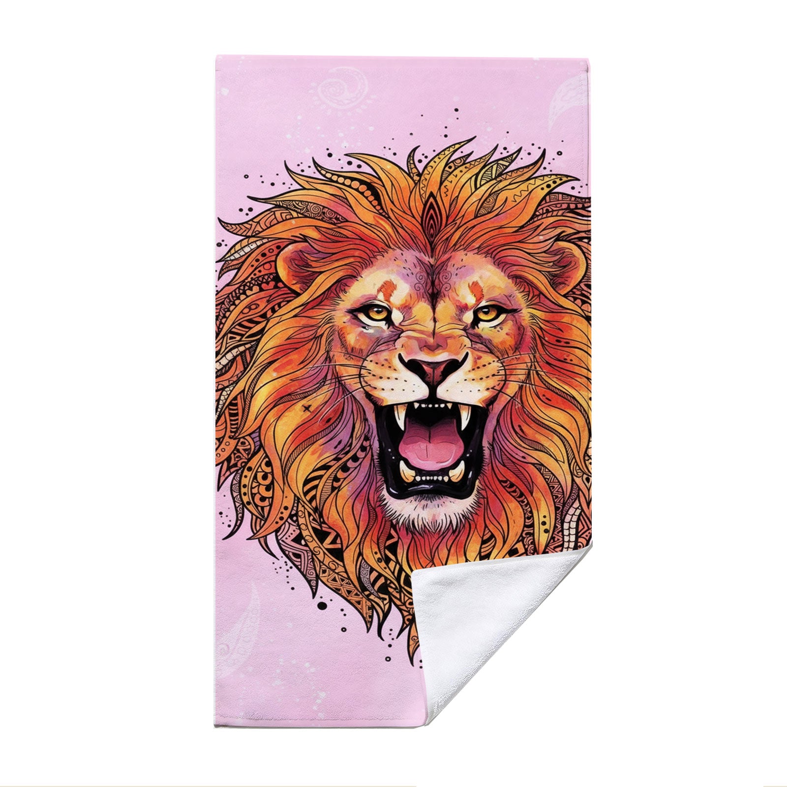 Mandala Animal Beach Towel Boho Watercolor Quick Dry Summer Vacation Gift