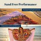 Mandala Animal Beach Towel Boho Watercolor Quick Dry Summer Vacation Gift