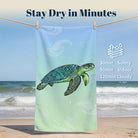 Mandala Animal Beach Towel Boho Watercolor Quick Dry Summer Vacation Gift