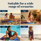 Tropical Pop Art Scenery Beach Towel Quick Dry Microfiber Summer Vacation Gift