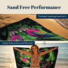 Tropical Pop Art Scenery Beach Towel Quick Dry Microfiber Summer Vacation Gift