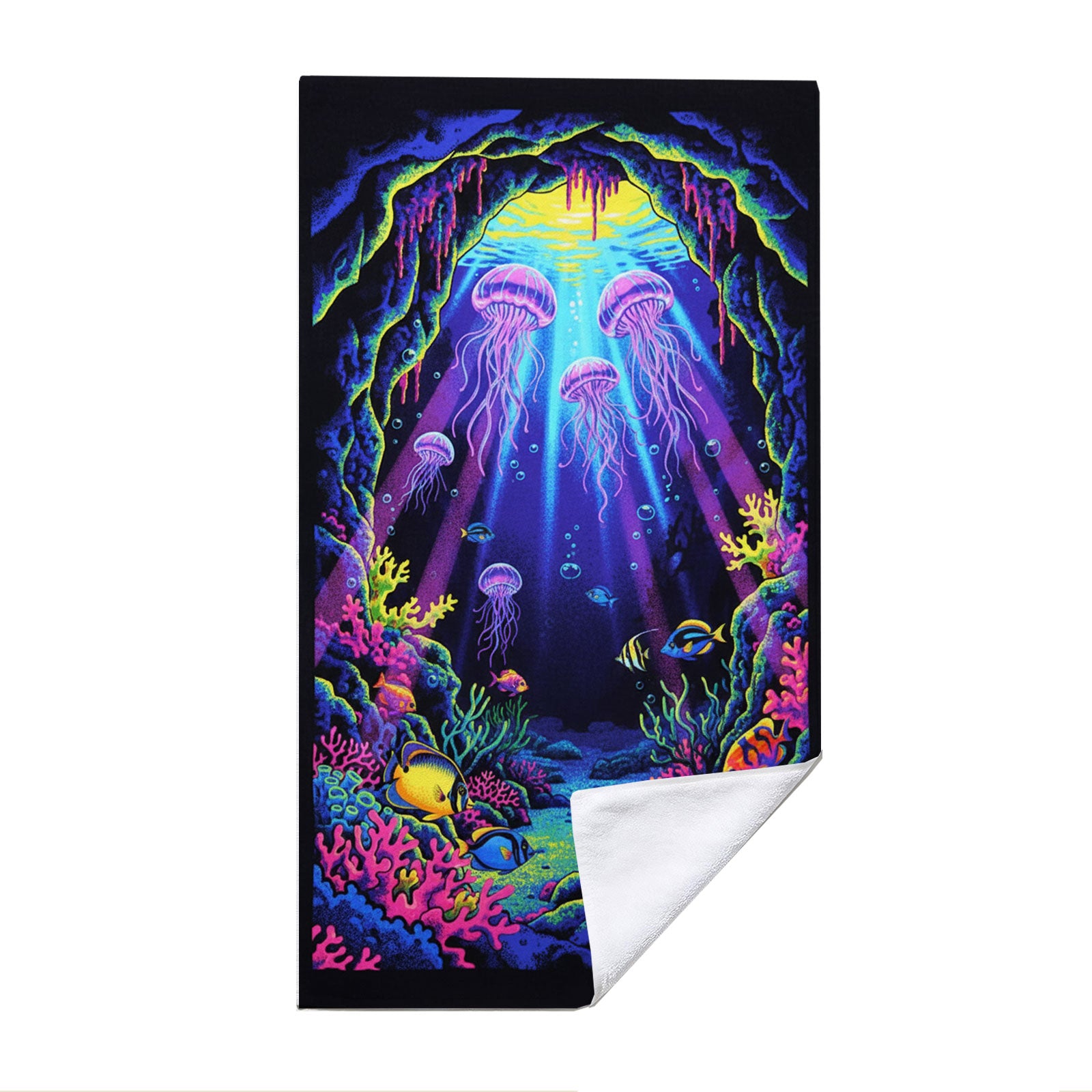 Tropical Pop Art Scenery Beach Towel Quick Dry Microfiber Summer Vacation Gift