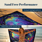 Tropical Pop Art Scenery Beach Towel Quick Dry Microfiber Summer Vacation Gift