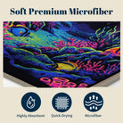 Tropical Pop Art Scenery Beach Towel Quick Dry Microfiber Summer Vacation Gift