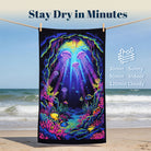 Tropical Pop Art Scenery Beach Towel Quick Dry Microfiber Summer Vacation Gift