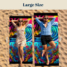 Tropical Pop Art Scenery Beach Towel Quick Dry Microfiber Summer Vacation Gift