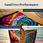 Tropical Pop Art Scenery Beach Towel Quick Dry Microfiber Summer Vacation Gift
