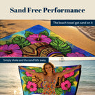 Tropical Pop Art Scenery Beach Towel Quick Dry Microfiber Summer Vacation Gift