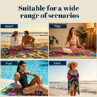 Tropical Pop Art Scenery Beach Towel Quick Dry Microfiber Summer Vacation Gift