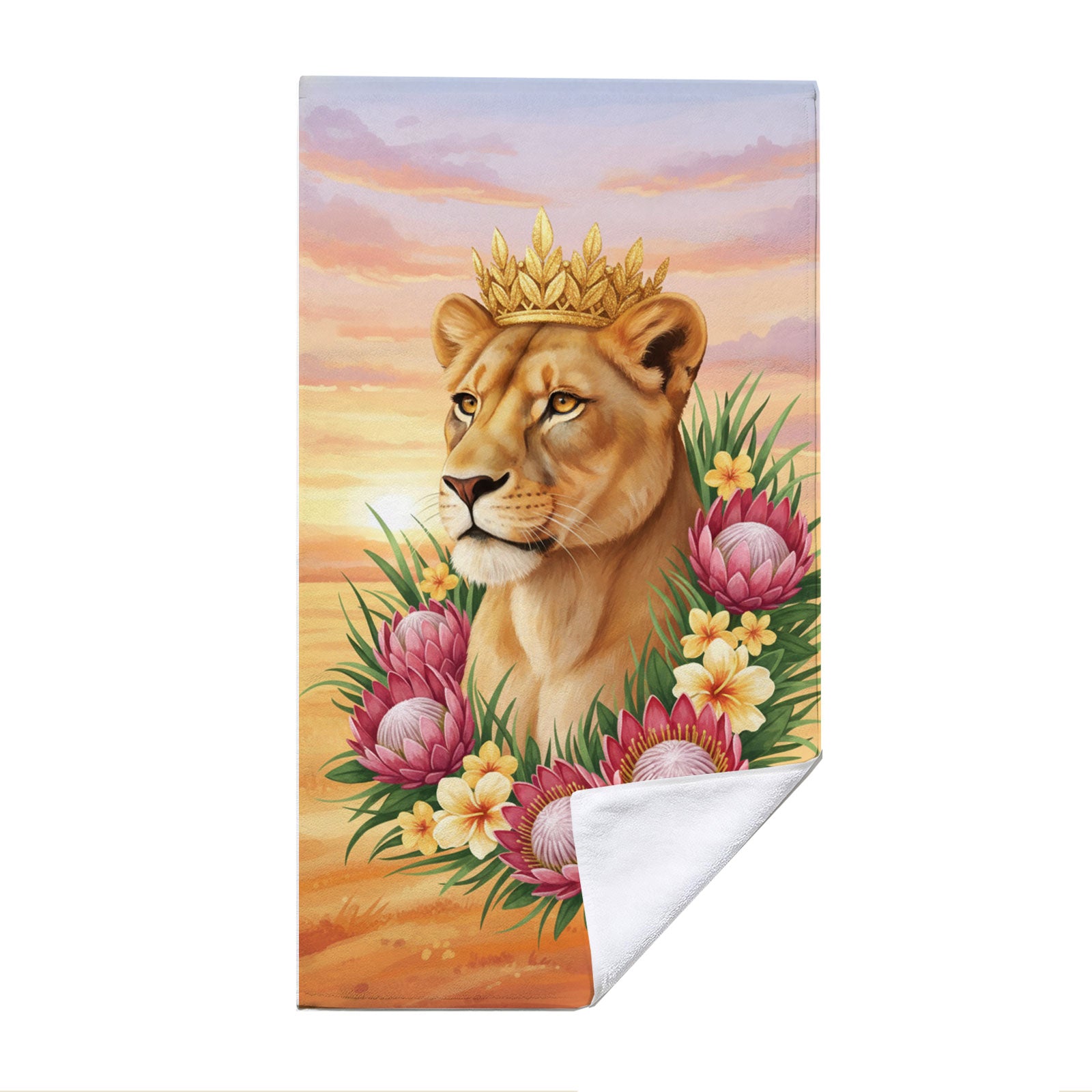 Cute Watercolor Beach Towel Tropical Fairy Tale Quick Dry Summer Gift