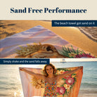 Cute Watercolor Beach Towel Tropical Fairy Tale Quick Dry Summer Gift