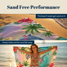 Cute Watercolor Beach Towel Tropical Fairy Tale Quick Dry Summer Gift