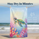 Cute Watercolor Beach Towel Tropical Fairy Tale Quick Dry Summer Gift