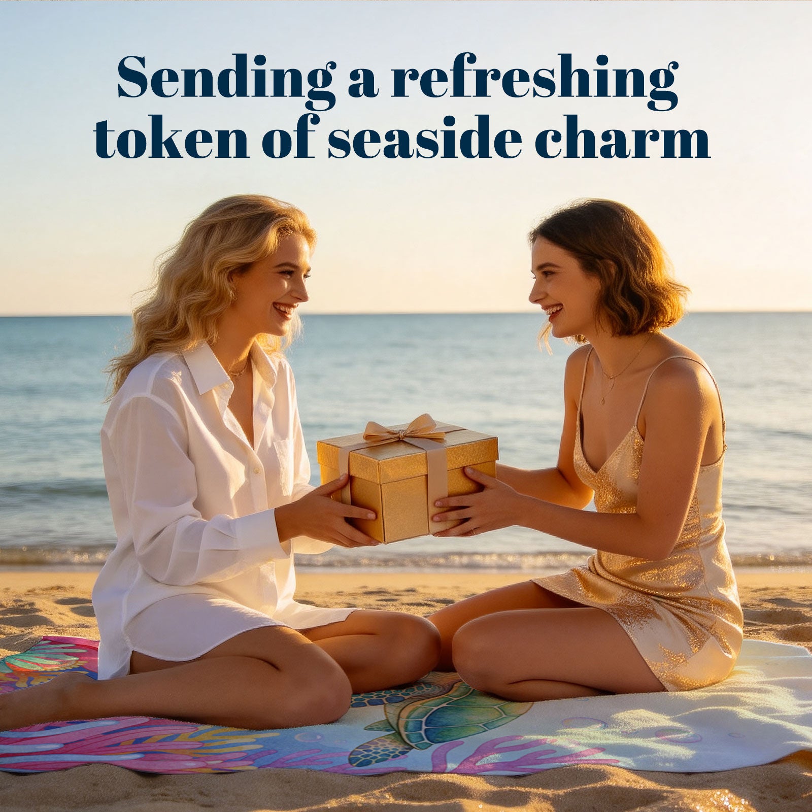 Cute Watercolor Beach Towel Tropical Fairy Tale Quick Dry Summer Gift