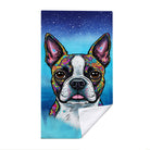 Colorful Pop Art Dog Beach Towel Quick Dry Microfiber Summer Pet Lover Gift