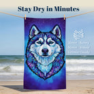 Colorful Pop Art Dog Beach Towel Quick Dry Microfiber Summer Pet Lover Gift