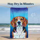 Colorful Pop Art Dog Beach Towel Quick Dry Microfiber Summer Pet Lover Gift