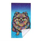 Colorful Pop Art Dog Beach Towel Quick Dry Microfiber Summer Pet Lover Gift