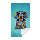 Colorful Pop Art Dog Beach Towel Quick Dry Microfiber Summer Pet Lover Gift